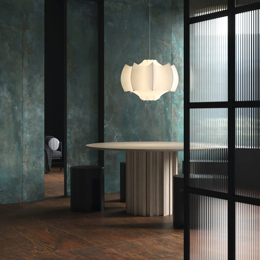 Großkeramik Kollektion Théke Acciaio