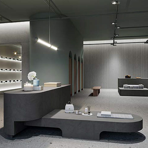 Mineralwerkstoff Hi-Macs Kollektion Concrete